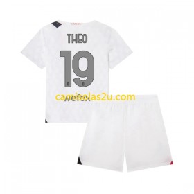 Camisolas de futebol AC Milan Theo 19 Criança Equipamento Alternativa 2023/24 Manga Curta